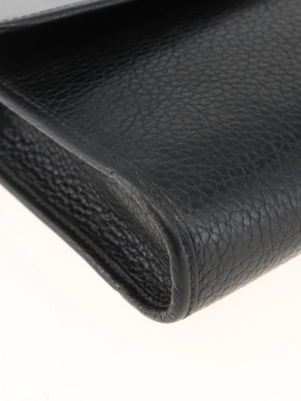 Christian Dior Shoulder Bag Leather Black Gold Auth 174078 - Picture 11 of 15